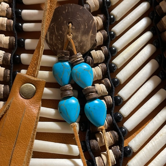 FRINGED LEATHER BOHO PURSE - Picture 5 of 7